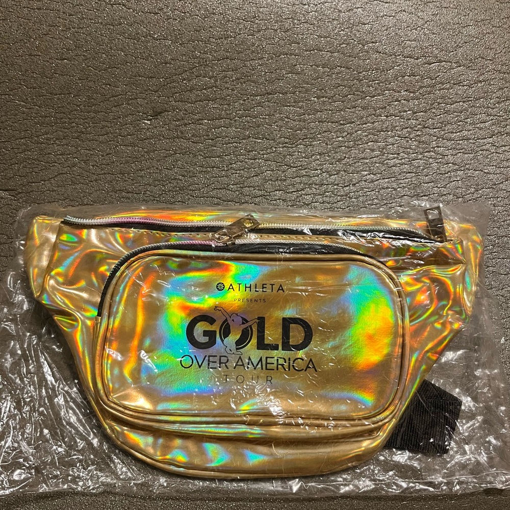 - NEW Athleta Fanny Pack Gold Over America Tour GymnasticsAdjustable Wai…